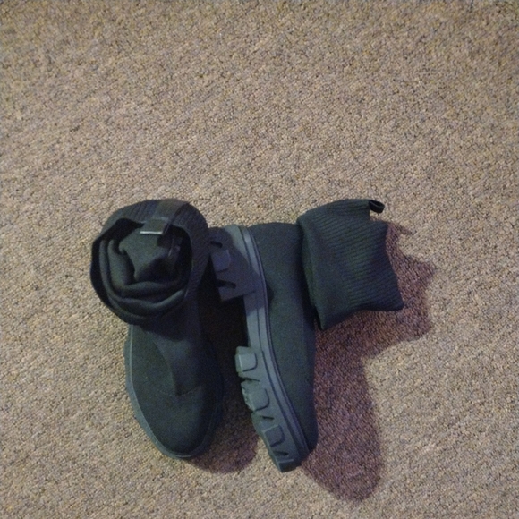 H&M Knitted Stretch Platform knee boots 7.5 New - Picture 4 of 5